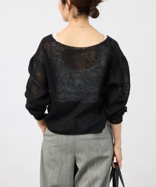 enrica(エンリカ)の「ENRICA エンリカ Airy Sheer Alpaka Vプルオーバー KNIT280(ニット/セーター・レディース・ブラック/パープル/アイボリー・FREE)」の18枚目の写真