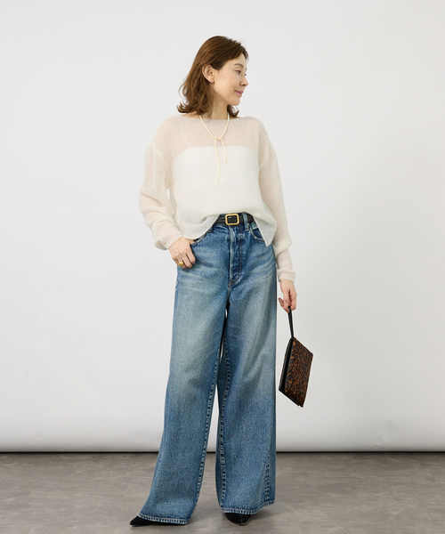 enrica(エンリカ)の「ENRICA エンリカ Airy Sheer Alpaka Vプルオーバー KNIT280(ニット/セーター・レディース・ブラック/パープル/アイボリー・FREE)」の20枚目の写真