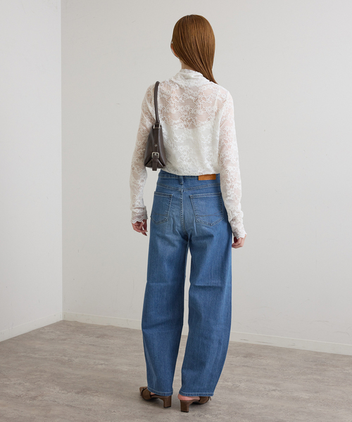 U by SPICK&SPAN(ユーバイスピックアンドスパン)の「ストレッチ起毛レースタートルプルオーバー(Tシャツ/カットソー・レディース・ホワイト/ブラック・FREE)」の19枚目の写真