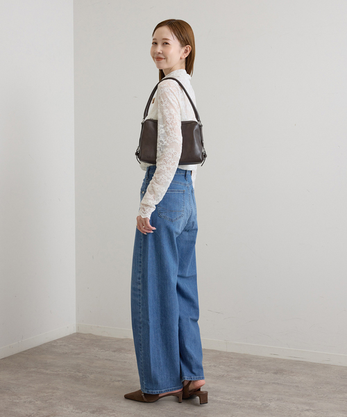 U by SPICK&SPAN(ユーバイスピックアンドスパン)の「ストレッチ起毛レースタートルプルオーバー(Tシャツ/カットソー・レディース・ホワイト/ブラック・FREE)」の20枚目の写真