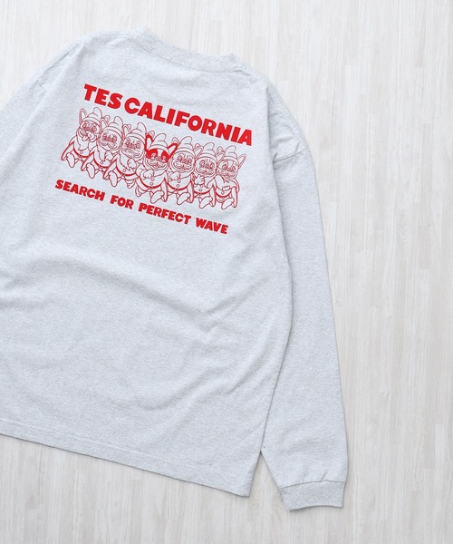 The Endless Summer(エンドレスサマー)の「TES SEVENS BUHI FLOCK PT LONG SLEEVE T-SHIRT / ロンT(Tシャツ/カットソー・メンズ・グレー/ホワイト/ブラック・XX-LARGE/X-LARGE/LARGE/MEDIUM/SMALL)」の1枚目の写真