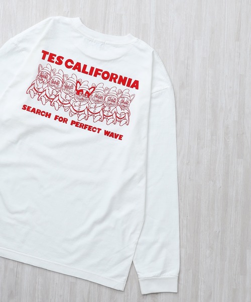 The Endless Summer(エンドレスサマー)の「TES SEVENS BUHI FLOCK PT LONG SLEEVE T-SHIRT / ロンT(Tシャツ/カットソー・メンズ・グレー/ホワイト/ブラック・XX-LARGE/X-LARGE/LARGE/MEDIUM/SMALL)」の2枚目の写真
