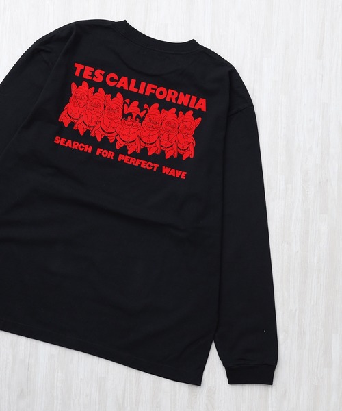The Endless Summer(エンドレスサマー)の「TES SEVENS BUHI FLOCK PT LONG SLEEVE T-SHIRT / ロンT(Tシャツ/カットソー・メンズ・グレー/ホワイト/ブラック・XX-LARGE/X-LARGE/LARGE/MEDIUM/SMALL)」の3枚目の写真
