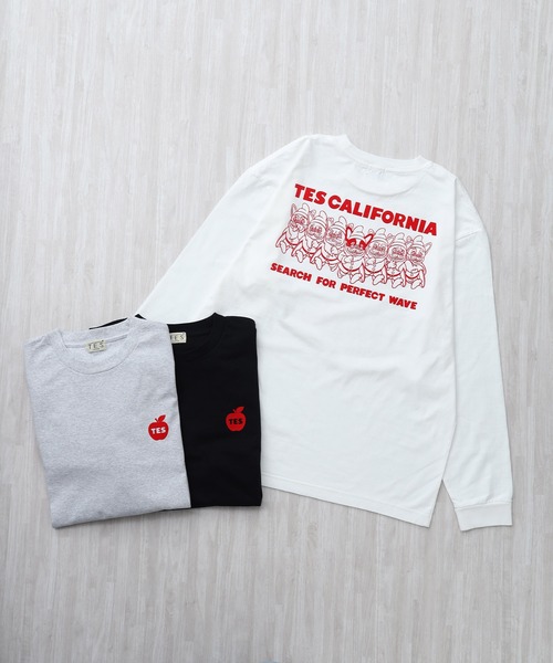 The Endless Summer(エンドレスサマー)の「TES SEVENS BUHI FLOCK PT LONG SLEEVE T-SHIRT / ロンT(Tシャツ/カットソー・メンズ・グレー/ホワイト/ブラック・XX-LARGE/X-LARGE/LARGE/MEDIUM/SMALL)」の4枚目の写真