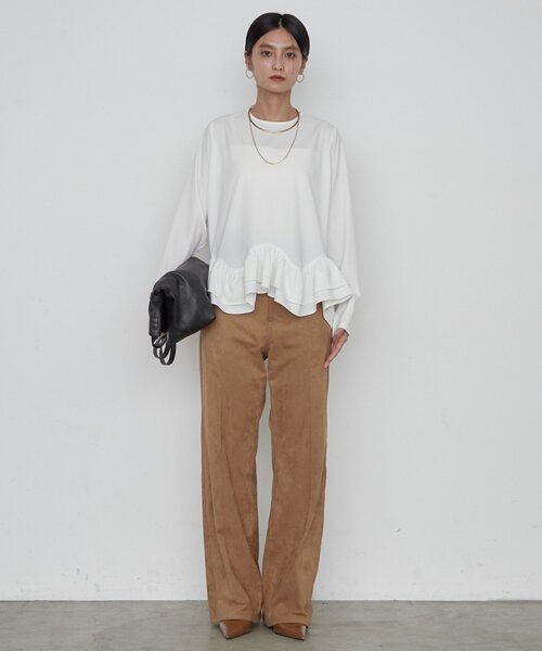 LOUNGEDRESS(ラウンジドレス)の「ペプラムブラウス 秋服(シャツ/ブラウス・レディース・ブラック/オフホワイト/チャコールグレー・FREE)」の9枚目の写真