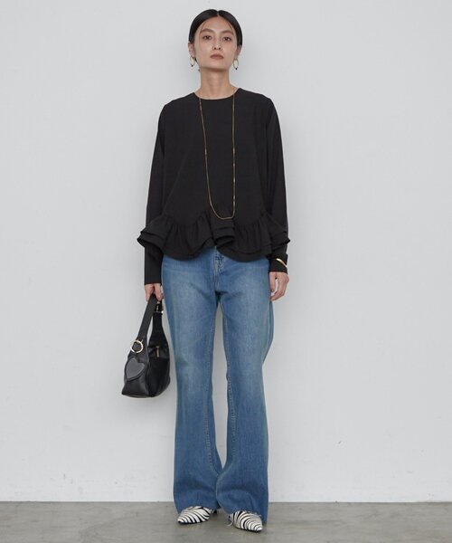 LOUNGEDRESS(ラウンジドレス)の「ペプラムブラウス 秋服(シャツ/ブラウス・レディース・ブラック/オフホワイト/チャコールグレー・FREE)」の17枚目の写真