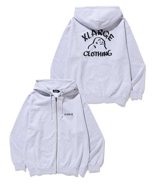 XLARGE(エクストララージ)の「DRAWING OG ZIP HOODED SWEATSHIRT(パーカー・メンズ・アッシュ/ブラック/バーガンディー/ネイビー・XL/L/M/S)」の2枚目の写真