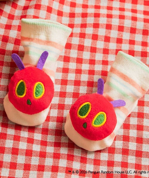 BRANSHES(ブランシェス)の「【絵本コラボ/はらぺこあおむし】マスコット付き ベビーソックス(ソックス/靴下・キッズ・アイボリー・S)」の1枚目の写真