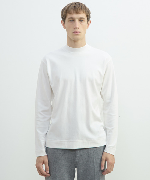 MEN'S MELROSE(メンズメルローズ)の「スビンプラチナムモックネックTシャツ(Tシャツ/カットソー・メンズ・ブラック/ホワイト/ネイビー・2/4/3)」の5枚目の写真