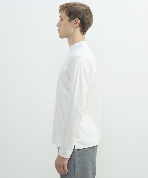 MEN'S MELROSE(メンズメルローズ)の「スビンプラチナムモックネックTシャツ(Tシャツ/カットソー・メンズ・ブラック/ホワイト/ネイビー・2/4/3)」の6枚目の写真