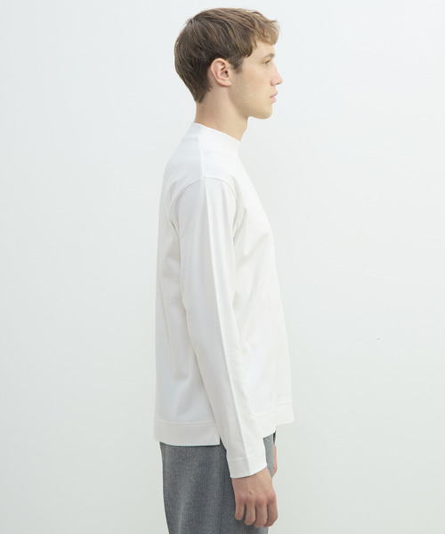 MEN'S MELROSE(メンズメルローズ)の「スビンプラチナムモックネックTシャツ(Tシャツ/カットソー・メンズ・ブラック/ホワイト/ネイビー・2/4/3)」の8枚目の写真