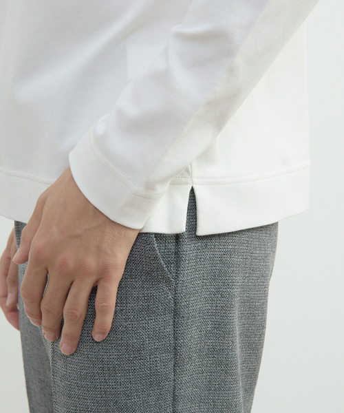 MEN'S MELROSE(メンズメルローズ)の「スビンプラチナムモックネックTシャツ(Tシャツ/カットソー・メンズ・ブラック/ホワイト/ネイビー・2/4/3)」の10枚目の写真