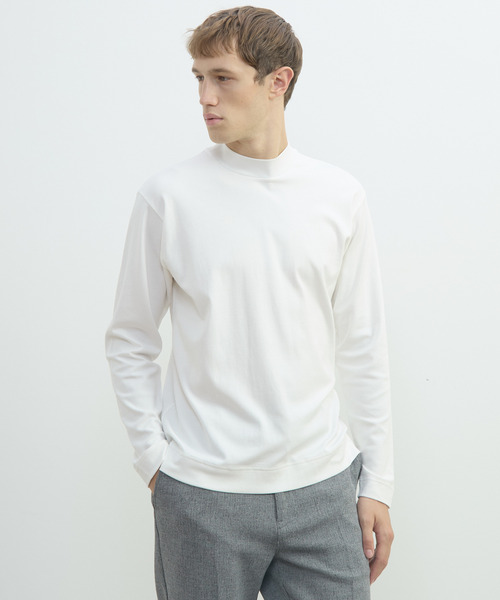 MEN'S MELROSE(メンズメルローズ)の「スビンプラチナムモックネックTシャツ(Tシャツ/カットソー・メンズ・ブラック/ホワイト/ネイビー・2/4/3)」の11枚目の写真