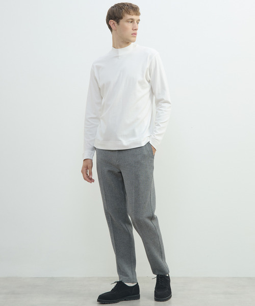MEN'S MELROSE(メンズメルローズ)の「スビンプラチナムモックネックTシャツ(Tシャツ/カットソー・メンズ・ブラック/ホワイト/ネイビー・2/4/3)」の14枚目の写真