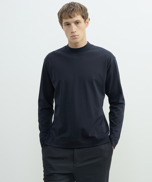 MEN'S MELROSE(メンズメルローズ)の「スビンプラチナムモックネックTシャツ(Tシャツ/カットソー・メンズ・ブラック/ホワイト/ネイビー・2/4/3)」の19枚目の写真