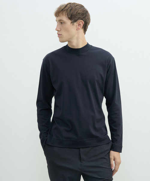 MEN'S MELROSE(メンズメルローズ)の「スビンプラチナムモックネックTシャツ(Tシャツ/カットソー・メンズ・ブラック/ホワイト/ネイビー・2/4/3)」の20枚目の写真