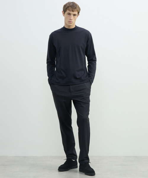 MEN'S MELROSE(メンズメルローズ)の「スビンプラチナムモックネックTシャツ(Tシャツ/カットソー・メンズ・ブラック/ホワイト/ネイビー・2/4/3)」の21枚目の写真