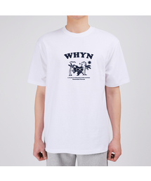 ヤシの木ハート半袖Tシャツ F03BRD_WBX10932