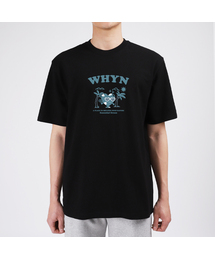 ヤシの木ハート半袖Tシャツ F03BRD_WBX10932
