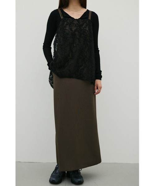 STYLEMIXER(スタイルミキサー)の「レースレイヤードキャミワンピース(ワンピース・レディース・ベージュ/ブラウン・SMALL/MEDIUM)」の2枚目の写真