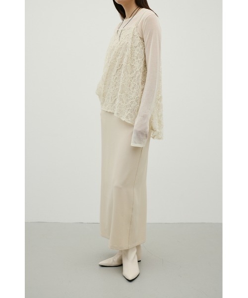STYLEMIXER(スタイルミキサー)の「レースレイヤードキャミワンピース(ワンピース・レディース・ベージュ/ブラウン・SMALL/MEDIUM)」の6枚目の写真