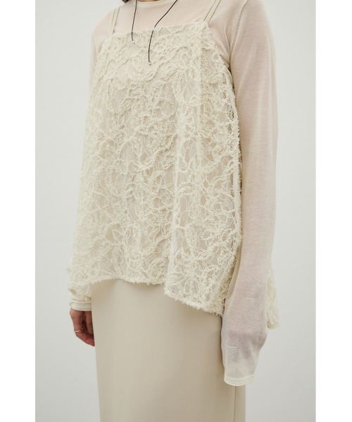 STYLEMIXER(スタイルミキサー)の「レースレイヤードキャミワンピース(ワンピース・レディース・ベージュ/ブラウン・SMALL/MEDIUM)」の9枚目の写真