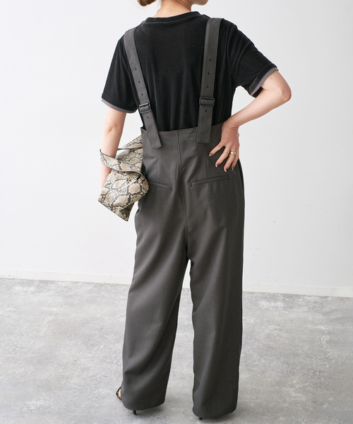 Spick & Span(スピックアンドスパン)の「プレーンクロスサスペンダーパンツ(その他パンツ・レディース・モカ/チャコールグレー・38/36)」の7枚目の写真
