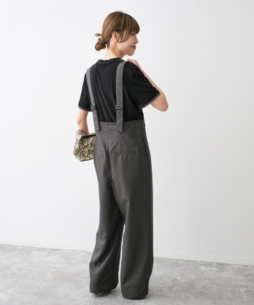 Spick & Span(スピックアンドスパン)の「プレーンクロスサスペンダーパンツ(その他パンツ・レディース・モカ/チャコールグレー・38/36)」の9枚目の写真