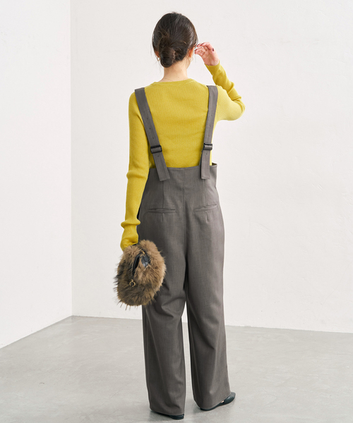 Spick & Span(スピックアンドスパン)の「プレーンクロスサスペンダーパンツ(その他パンツ・レディース・モカ/チャコールグレー・38/36)」の13枚目の写真