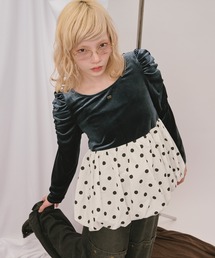 line stone ribbon shirt / ラインストーンリボンシャツ（シャツ