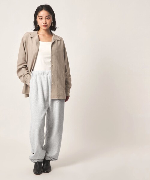 CITEN(シテン)の「<CITEN>リバーススウェットカーブパンツ(スウェットパンツ・レディース・ワイン/ブラック/ライトグレー・S/M)」の17枚目の写真