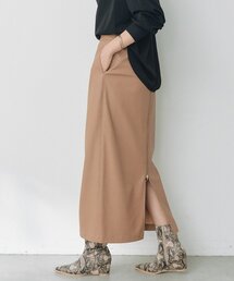 バックファスナー合皮タイトスカート(秋服)