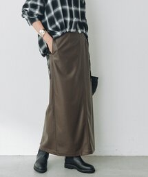 バックファスナー合皮タイトスカート(秋服)