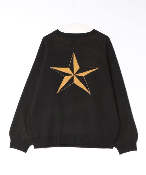 CORISCO（コリスコ）の「スター柄ジャガードニット(M1)（ニット/セーター・メンズ・ネイビー/グレー/アイボリー/ブラック・MEDIUM/X-LARGE/LARGE）」の5枚目の写真