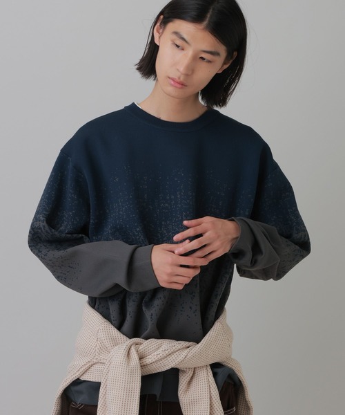 LAKOLE(ラコレ)の「グラデスポンジニットプルオーバー / 1073438(ニット/セーター・メンズ・ネイビー/ベージュ/グリーン・MEDIUM/LARGE)」の12枚目の写真