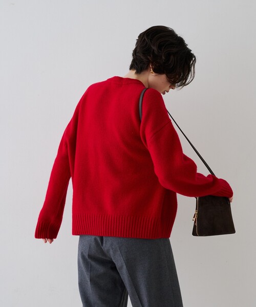 Rouge vif(ルージュヴィフ)の「クィーンズタウンウールクルーネックニットプルオーバー(ニット/セーター・レディース・レッド/グレー/ネイビー・フリー)」の19枚目の写真