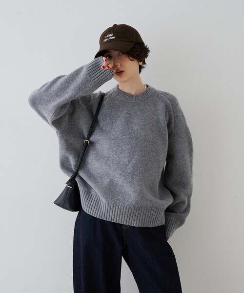 Rouge vif(ルージュヴィフ)の「クィーンズタウンウールクルーネックニットプルオーバー(ニット/セーター・レディース・レッド/グレー/ネイビー・フリー)」の20枚目の写真