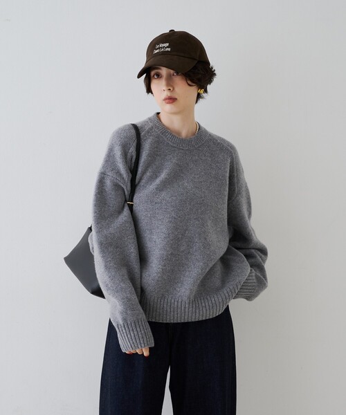 Rouge vif(ルージュヴィフ)の「クィーンズタウンウールクルーネックニットプルオーバー(ニット/セーター・レディース・レッド/グレー/ネイビー・フリー)」の21枚目の写真