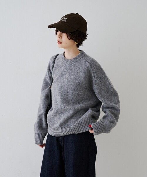Rouge vif(ルージュヴィフ)の「クィーンズタウンウールクルーネックニットプルオーバー(ニット/セーター・レディース・レッド/グレー/ネイビー・フリー)」の22枚目の写真