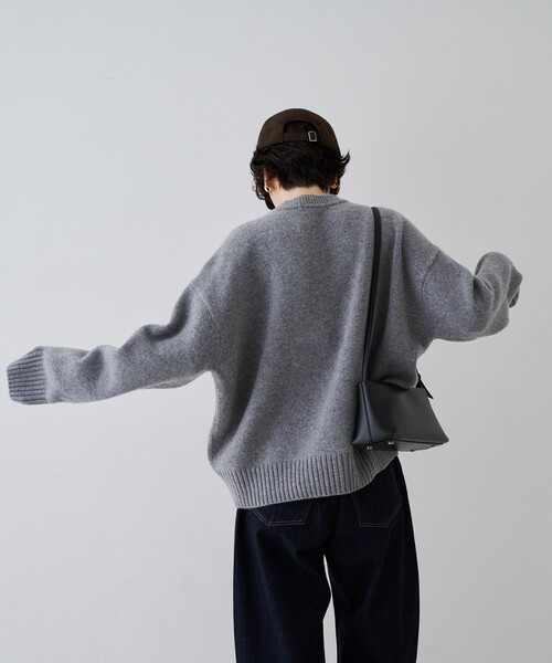 Rouge vif(ルージュヴィフ)の「クィーンズタウンウールクルーネックニットプルオーバー(ニット/セーター・レディース・レッド/グレー/ネイビー・フリー)」の12枚目の写真