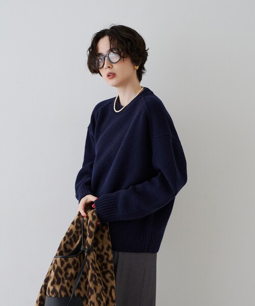 Rouge vif(ルージュヴィフ)の「クィーンズタウンウールクルーネックニットプルオーバー(ニット/セーター・レディース・レッド/グレー/ネイビー・フリー)」の15枚目の写真