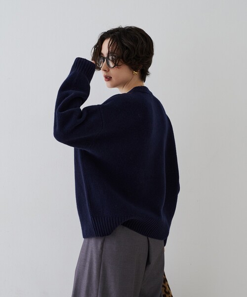 Rouge vif(ルージュヴィフ)の「クィーンズタウンウールクルーネックニットプルオーバー(ニット/セーター・レディース・レッド/グレー/ネイビー・フリー)」の16枚目の写真