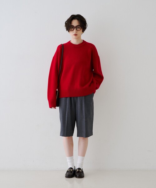 Rouge vif(ルージュヴィフ)の「クィーンズタウンウールクルーネックニットプルオーバー(ニット/セーター・レディース・レッド/グレー/ネイビー・フリー)」の10枚目の写真
