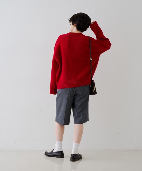 Rouge vif(ルージュヴィフ)の「クィーンズタウンウールクルーネックニットプルオーバー(ニット/セーター・レディース・レッド/グレー/ネイビー・フリー)」の7枚目の写真