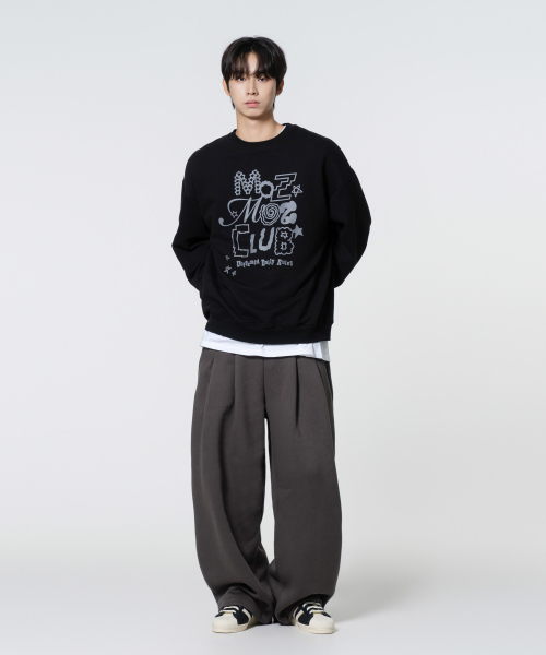 MOZMOZ(モズモズ)の「デイリー NOISE スウェット ブラック(スウェット・レディース・ブラック・LARGE/X-LARGE/XXL)」の2枚目の写真