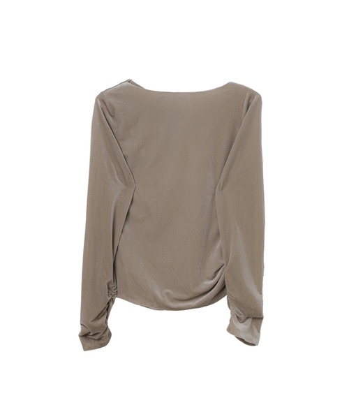 Her lip to(ハーリップトゥー)の「Velour Drape Neck Top(Tシャツ/カットソー・レディース・ベージュ/ブラック・S/M)」の21枚目の写真