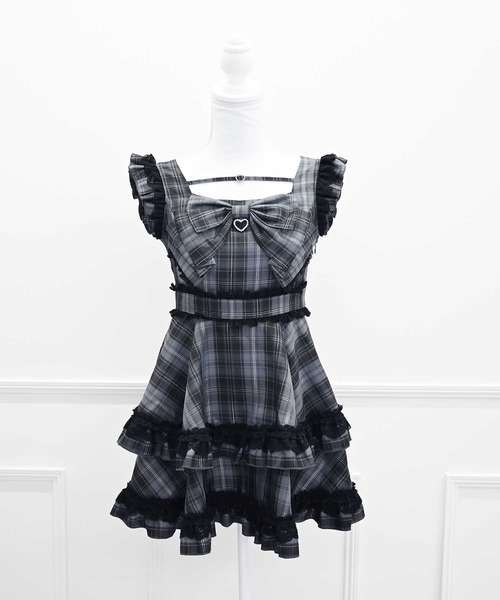 MA*RS(アメーバーマーズ)の「ハートチャームテープ×りぼんワンピース(ワンピース・レディース・ピンク/ネイビー/ブラック・FREE)」の16枚目の写真