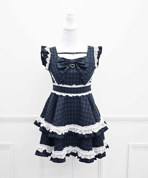 MA*RS(アメーバーマーズ)の「ハートチャームテープ×りぼんワンピース(ワンピース・レディース・ピンク/ネイビー/ブラック・FREE)」の20枚目の写真