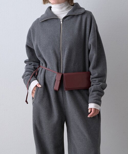 Whim Gazette(ウィムガゼット)の「<WEB限定>【THE PAUSE】フリースジップジャンプスーツ(つなぎ/オールインワン・レディース・チャコールグレー/アイボリー・FREE)」の10枚目の写真