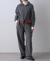 ＜WEB限定＞【THE PAUSE】フリースジップジャンプスーツ